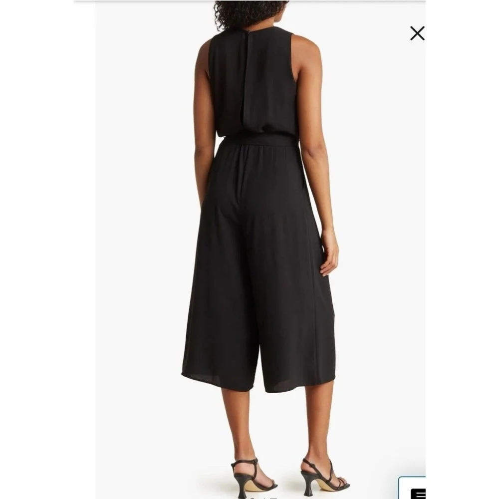 Vince Camuto Black Blouson Jumpsuit Plus Size 18W Wide Leg - Picture 2 of 8